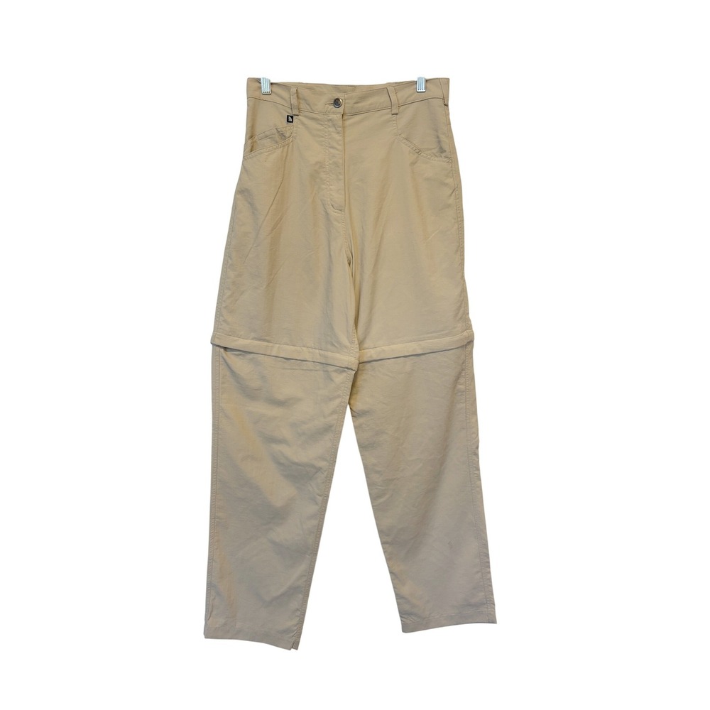The North Face Womens Tan Khaki Convertible Zip Off Hiking Pants Sz 10